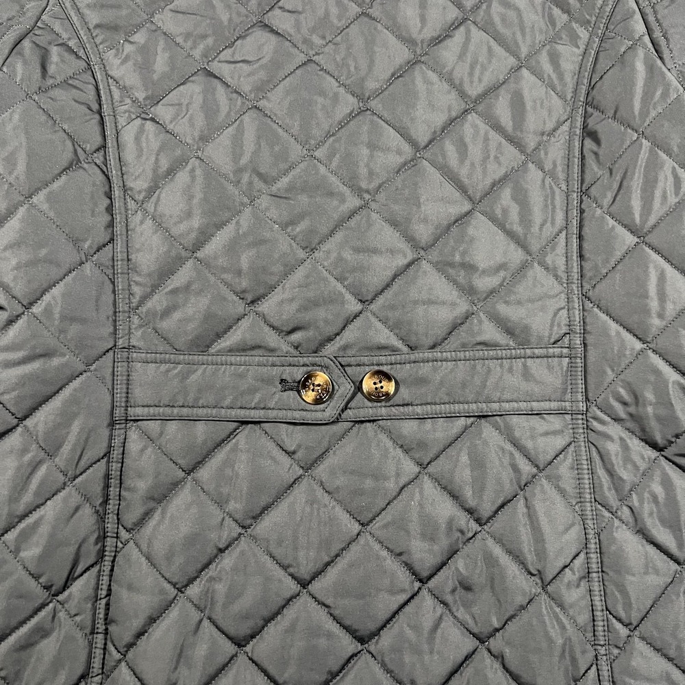 Barbour Forth Quilted Jacket Womens 10 Full Zip Button Up Modern Heritage Blue - Picture 13 of 15